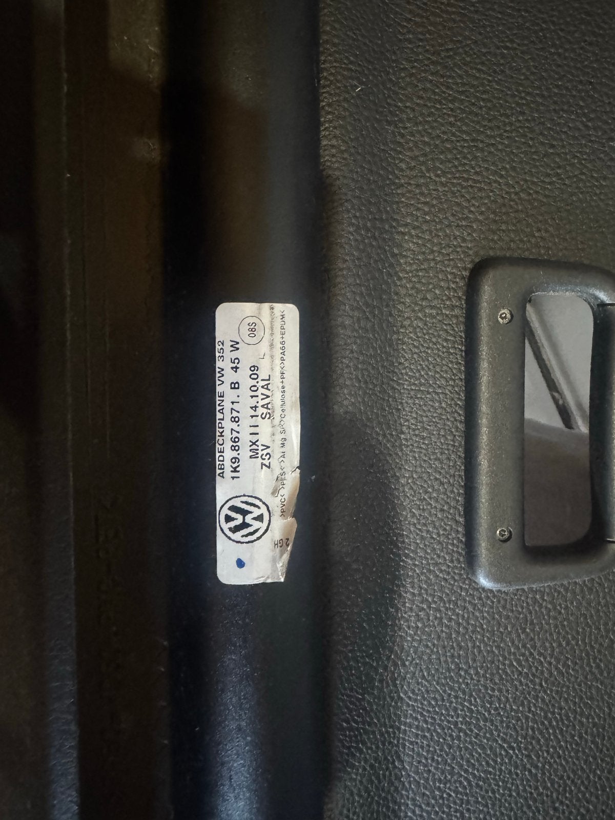 Volkswagen Golf 6 Kofferbak Afdekhoes Rollo, Auto-onderdelen, Ophalen, Gebruikt, Achterklep, Volkswagen