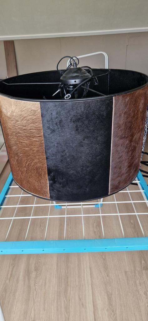 Hang lamp met koeienhuid print, Ophalen, Zo goed als nieuw, Modern, Landelijk, Luxe