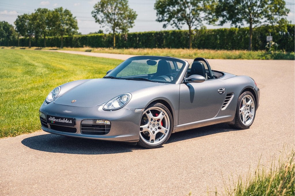 Porsche Boxster S 3.2 Tiptronic 987 (bj 2005, automaat), Auto's, Porsche, Achterwielaandrijving, Zwart, Cabriolet, Leder