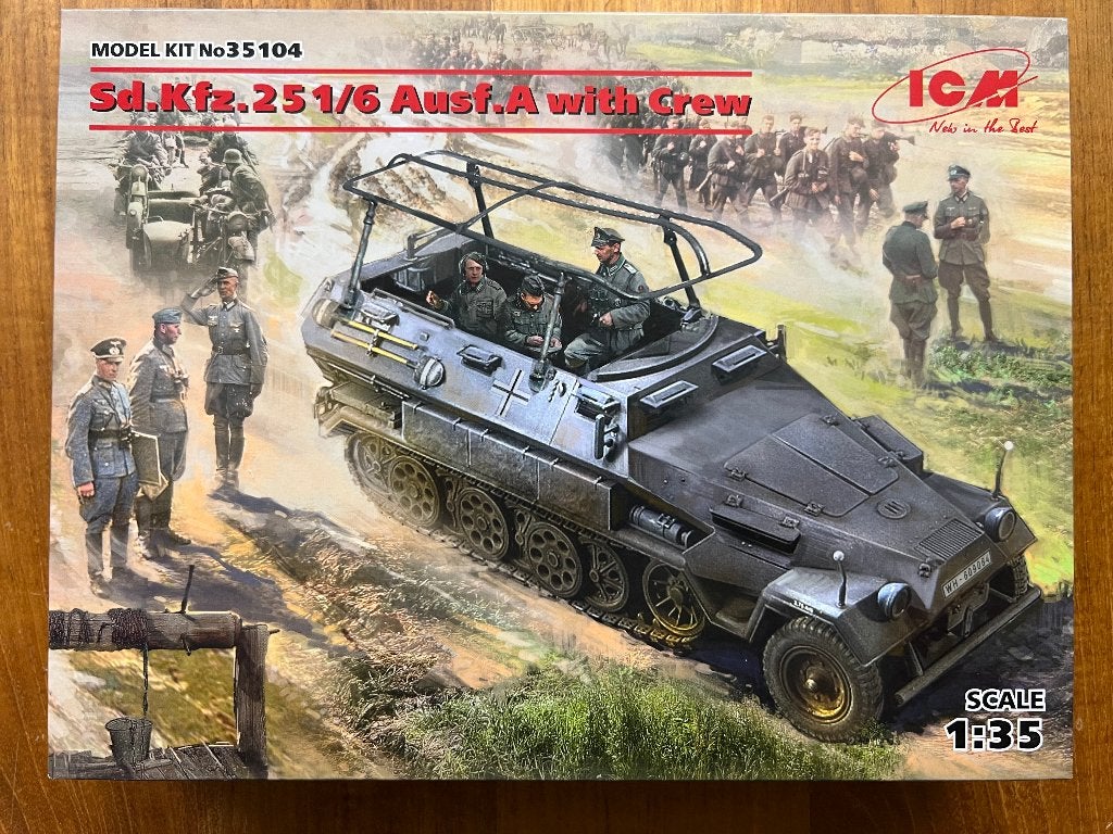 ICM Sd.Kfz.251/6 Ausf.A met bemanning 1:35 - 35104, Overige merken, 1:32 tot 1:50, Nieuw, Ophalen of Verzenden