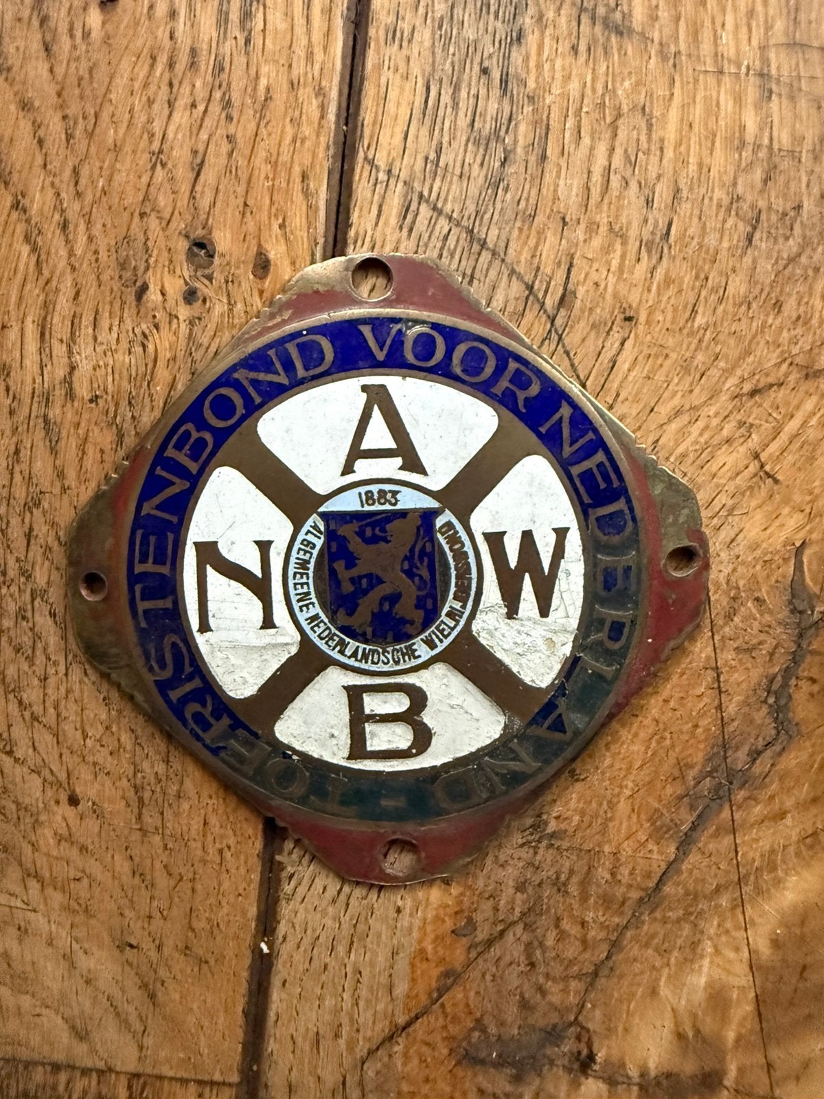 Zeer oud ANWB embleem, Ophalen of Verzenden, Zo goed als nieuw, Auto's