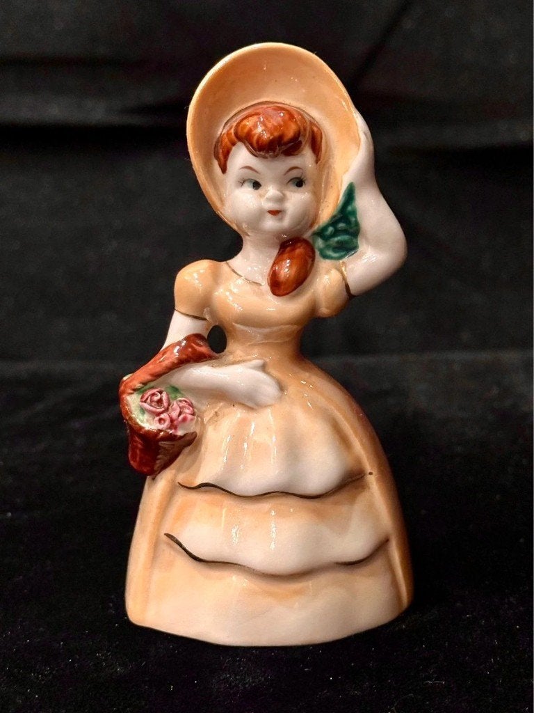 Vintage keramische tafelbel of handbel, handgemaakt beeldje, Ophalen of Verzenden