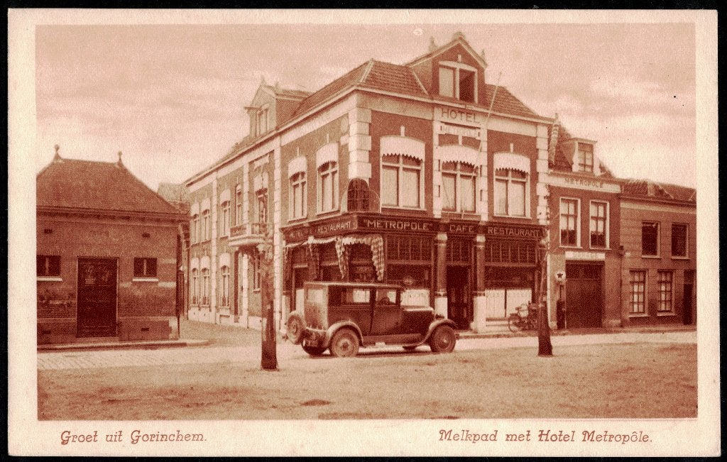 Gorinchem, Melkpad met Hotel Metropole., Verzamelen, Ophalen of Verzenden, 1920 tot 1940, Ongelopen, Zuid-Holland