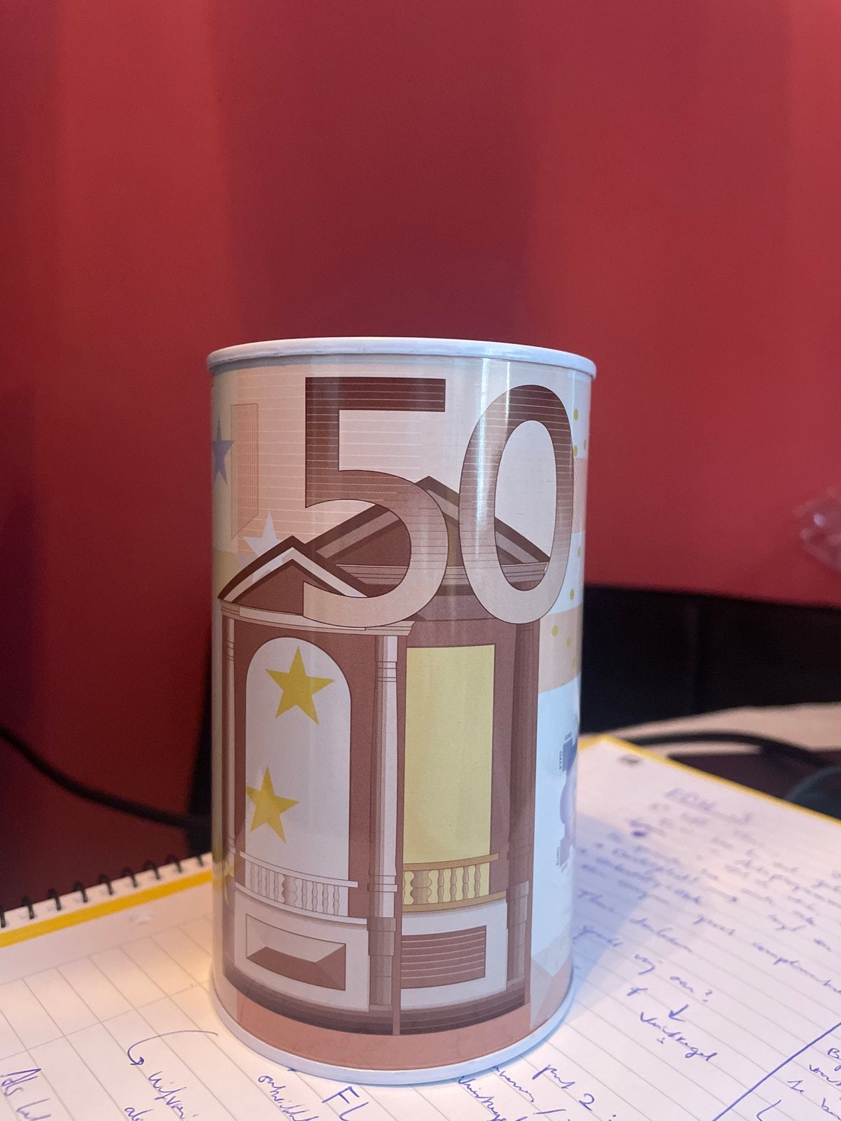 Spaarpot 50 Euro Biljet Design, Verzamelen, Ophalen of Verzenden, Nieuw, Metaal of Blik, Overige thema's