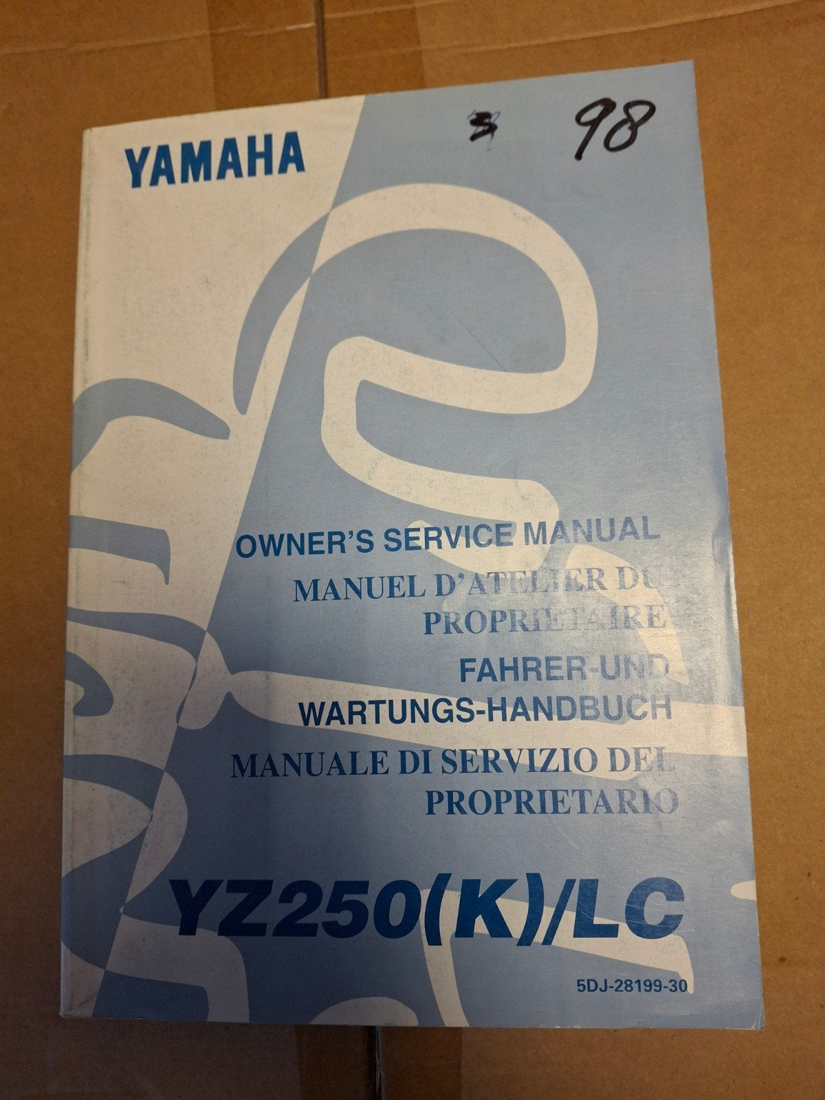 Yamaha YZ250(K)/LC Handleiding (1998), Motoren, Ophalen of Verzenden