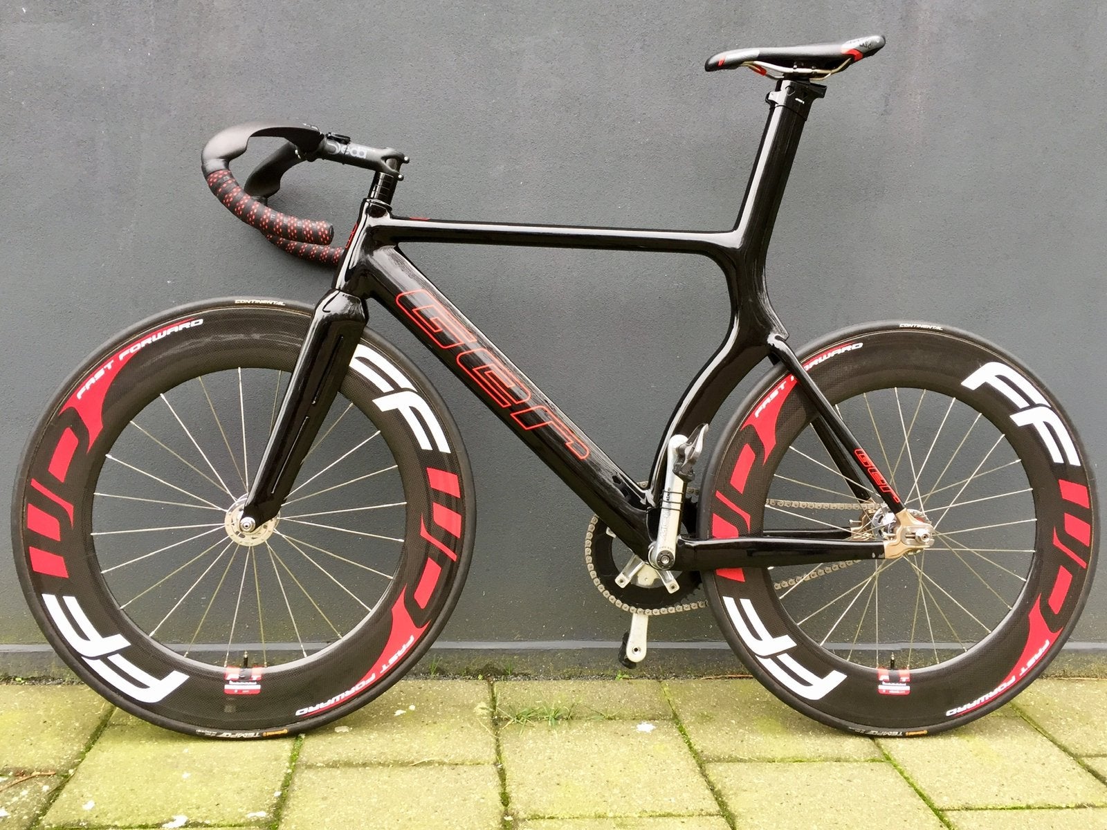 Ger Baanfiets, Fietsen en Brommers, Minder dan 10 versnellingen, Carbon, Zo goed als nieuw, 57 tot 61 cm
