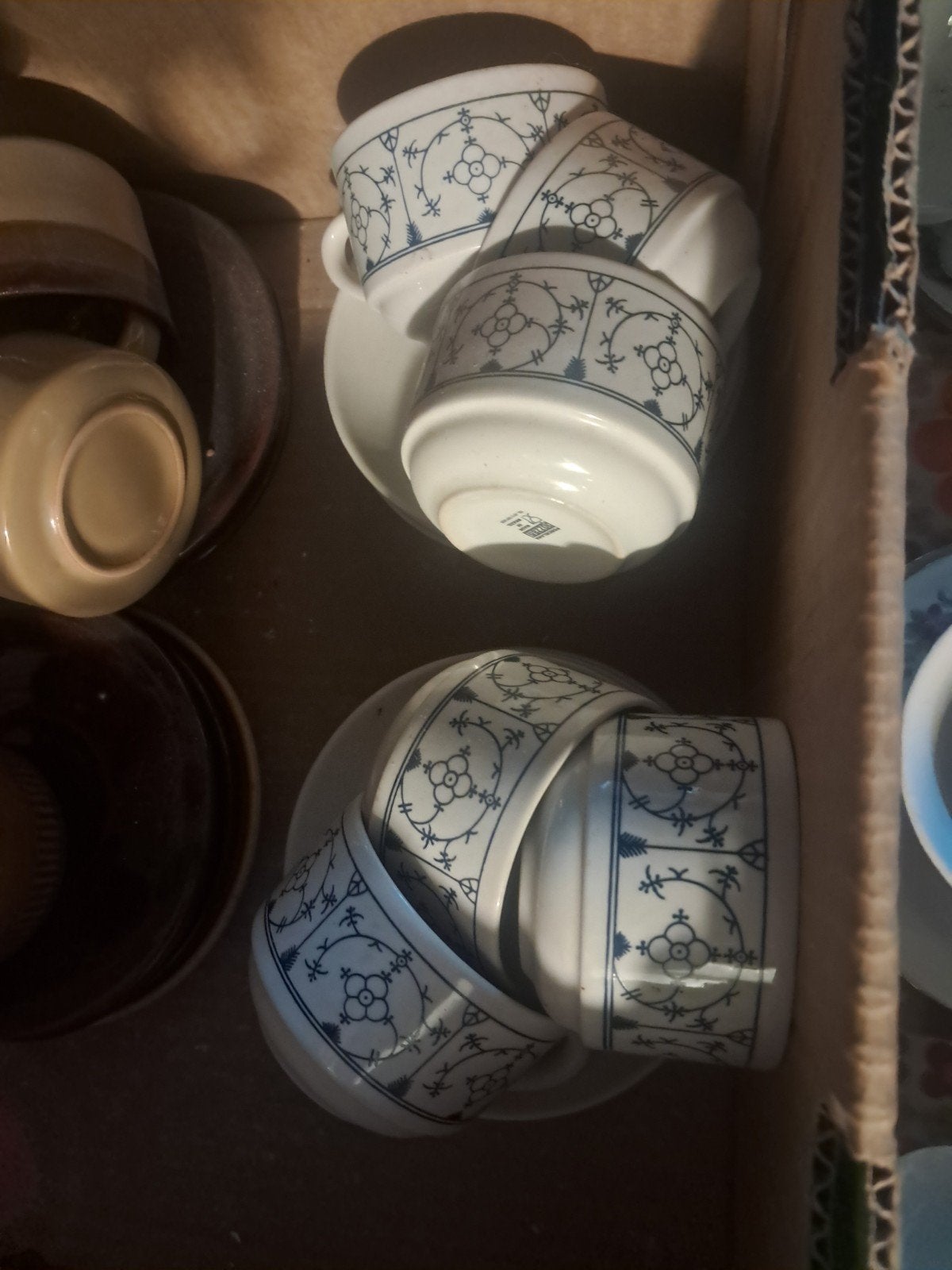 Porcelana Pozzani kopjes en schoteltjes, Made in Brazil, Ophalen of Verzenden
