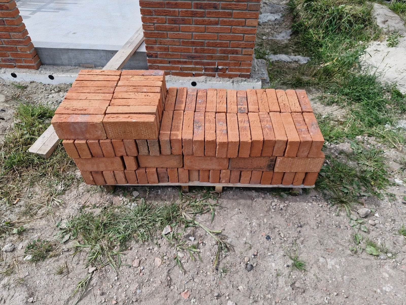 Rodruza Oranje-Bont-gesinterd bakstenen (+/- 500 stuks, Ophalen, Nieuw, Bakstenen