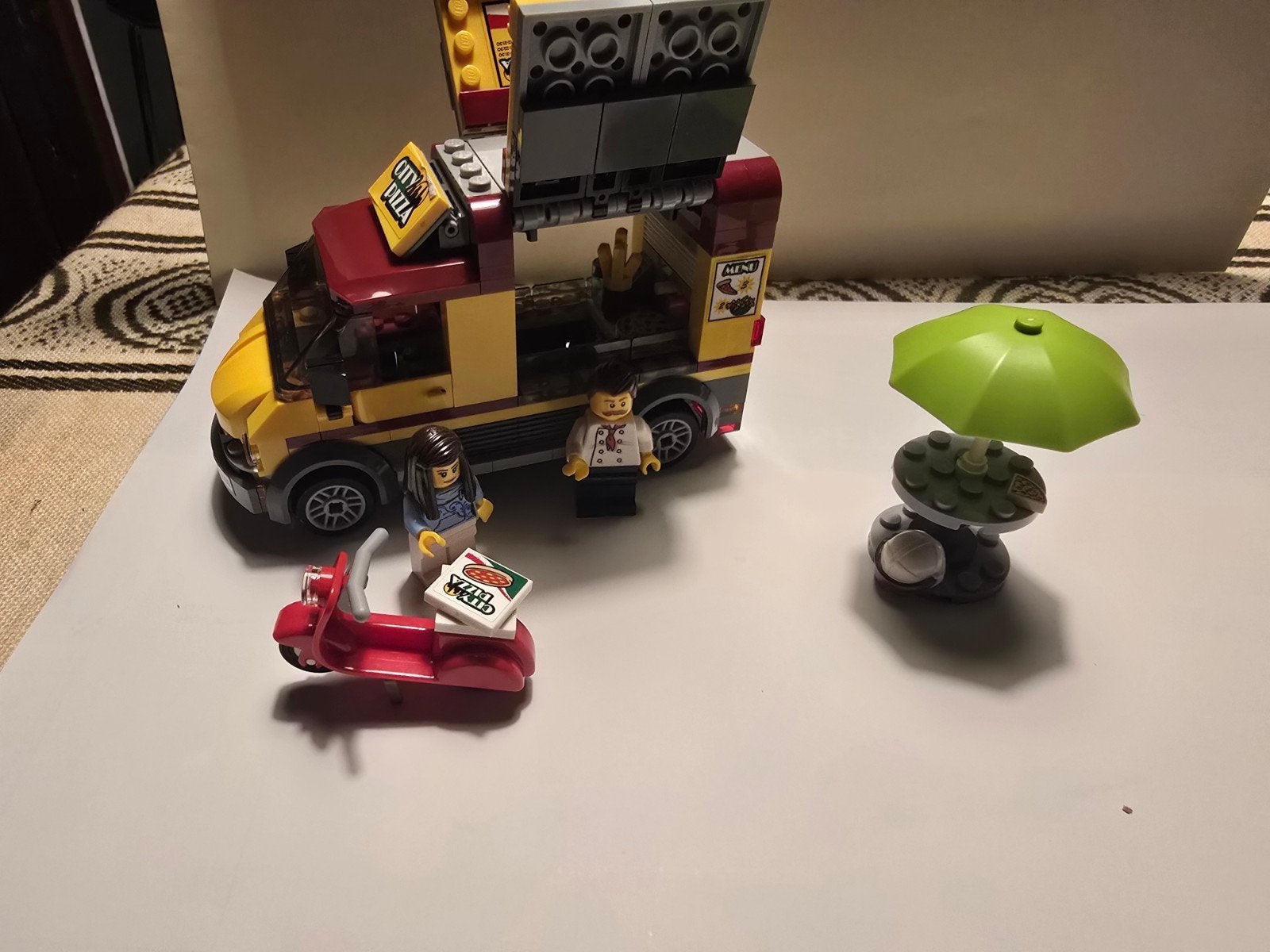 LEGO City 60150 Pizzawagen met accessoires, Lego, Ophalen of Verzenden, Complete set, Inclusief instructies