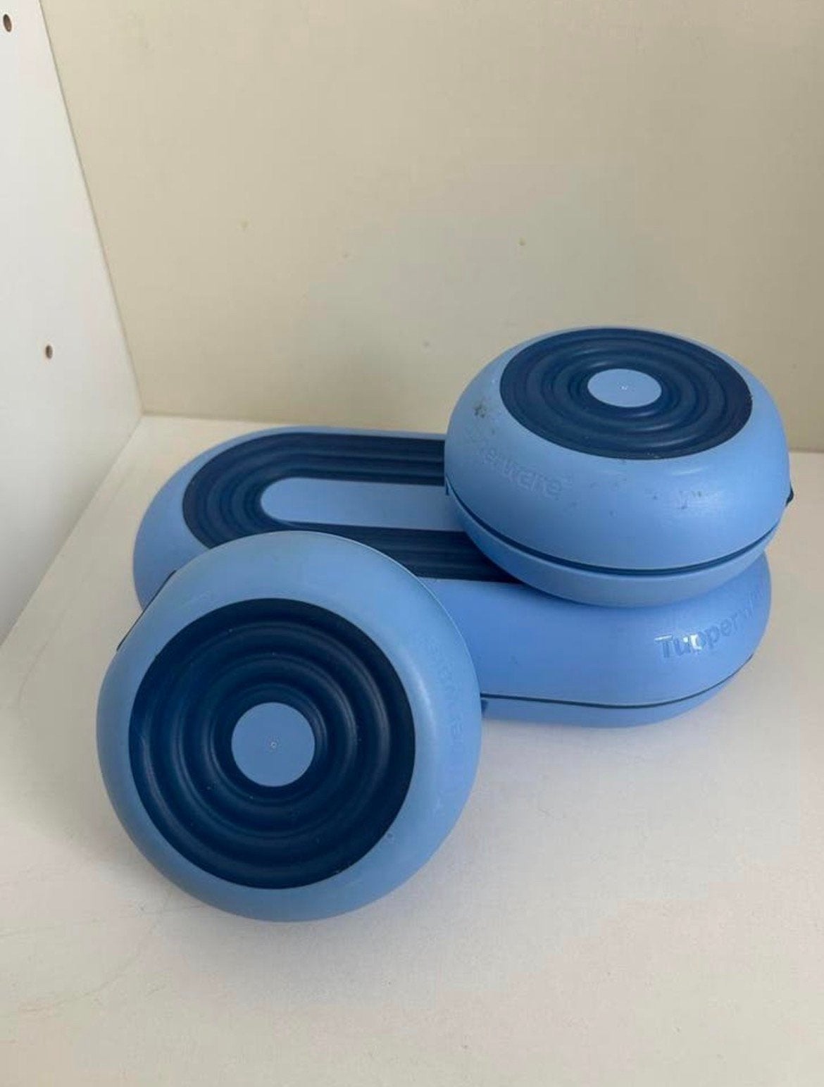 Tupperware bakjes, Ophalen of Verzenden, Gebruikt, Blauw, Bak of Kom