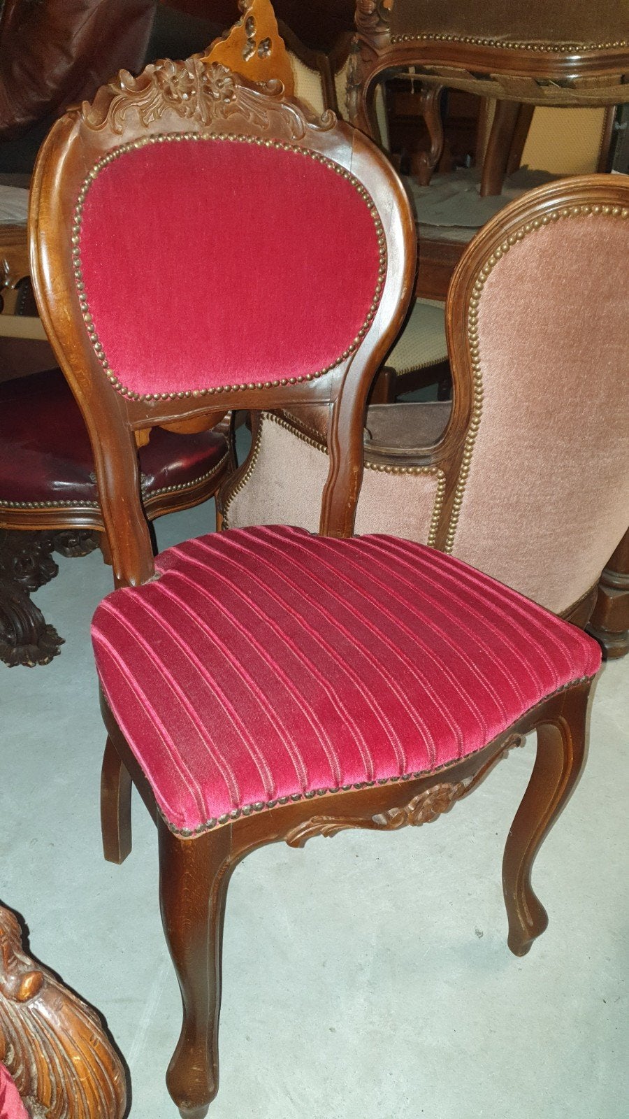 4 Barok eetkamerstoelen MAGAZIJN OPRUIMING, Ophalen