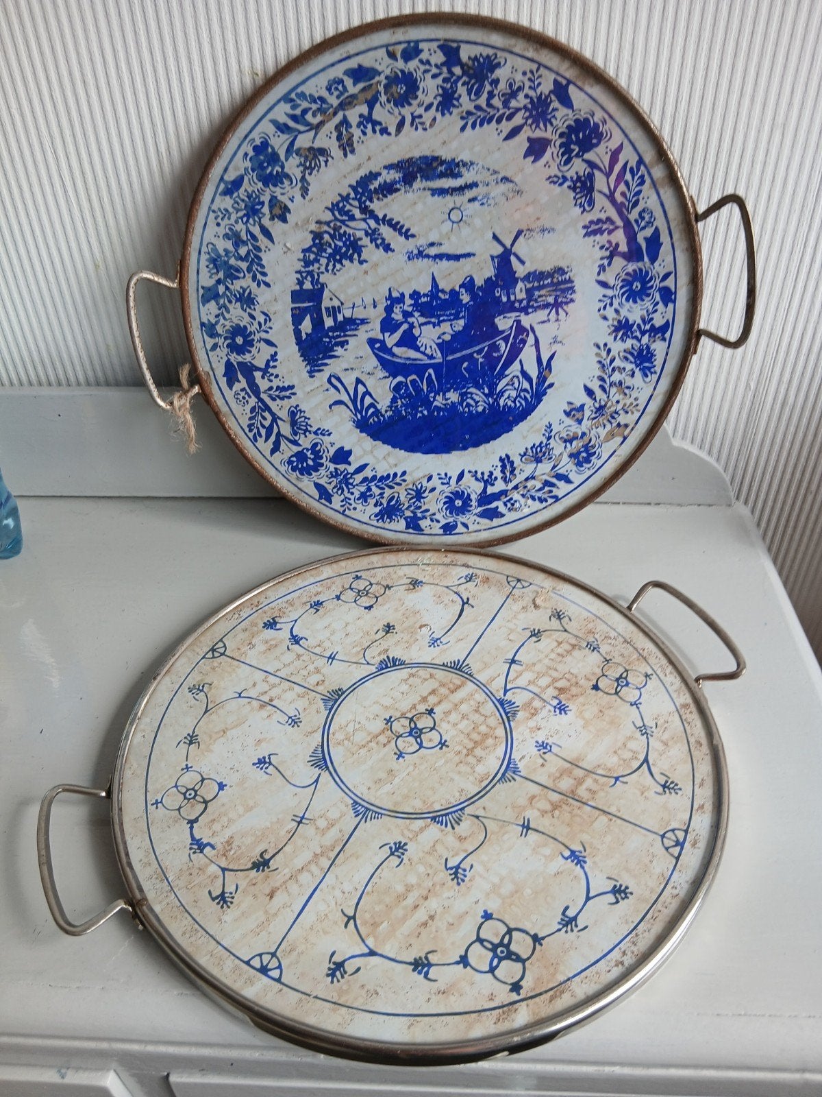 2 antieke taartplateau's voor € 12,50, Ophalen of Verzenden
