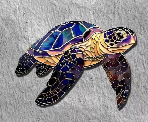 Muurdecoratie Schildpad metaal, Tuin en Terras, Ophalen of Verzenden, Nieuw