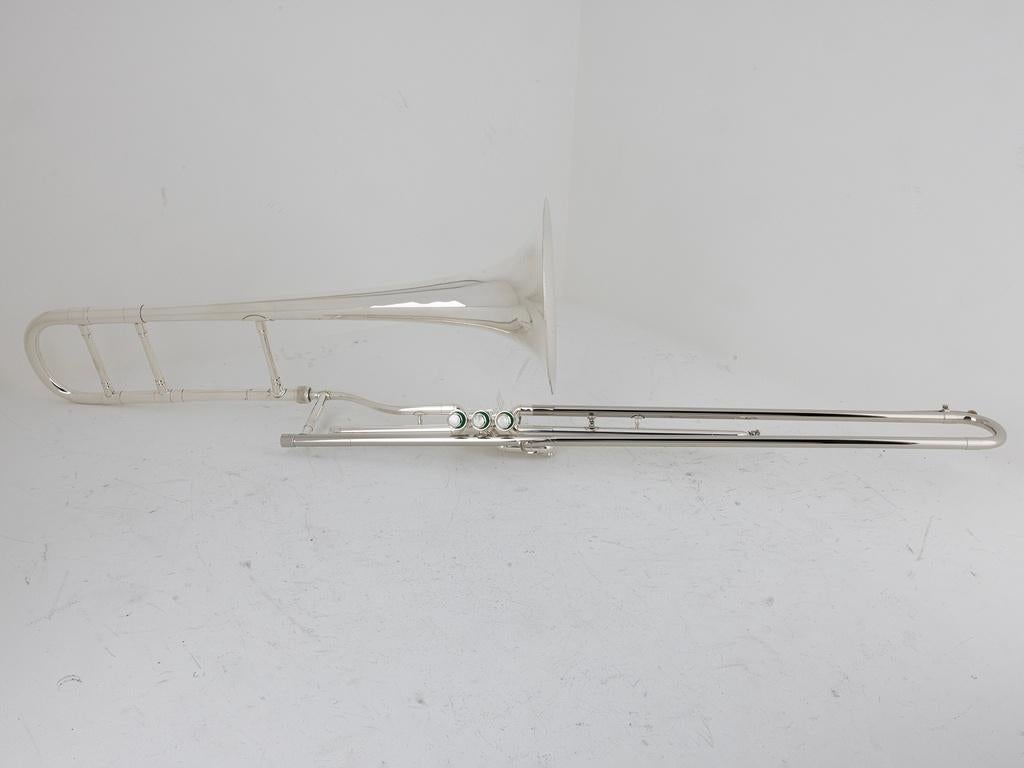 Gebruikte Ventiel Trombone Finke ventieltrombone, verzilverd, Muziek en Instrumenten, Blaasinstrumenten | Trombones, Gebruikt