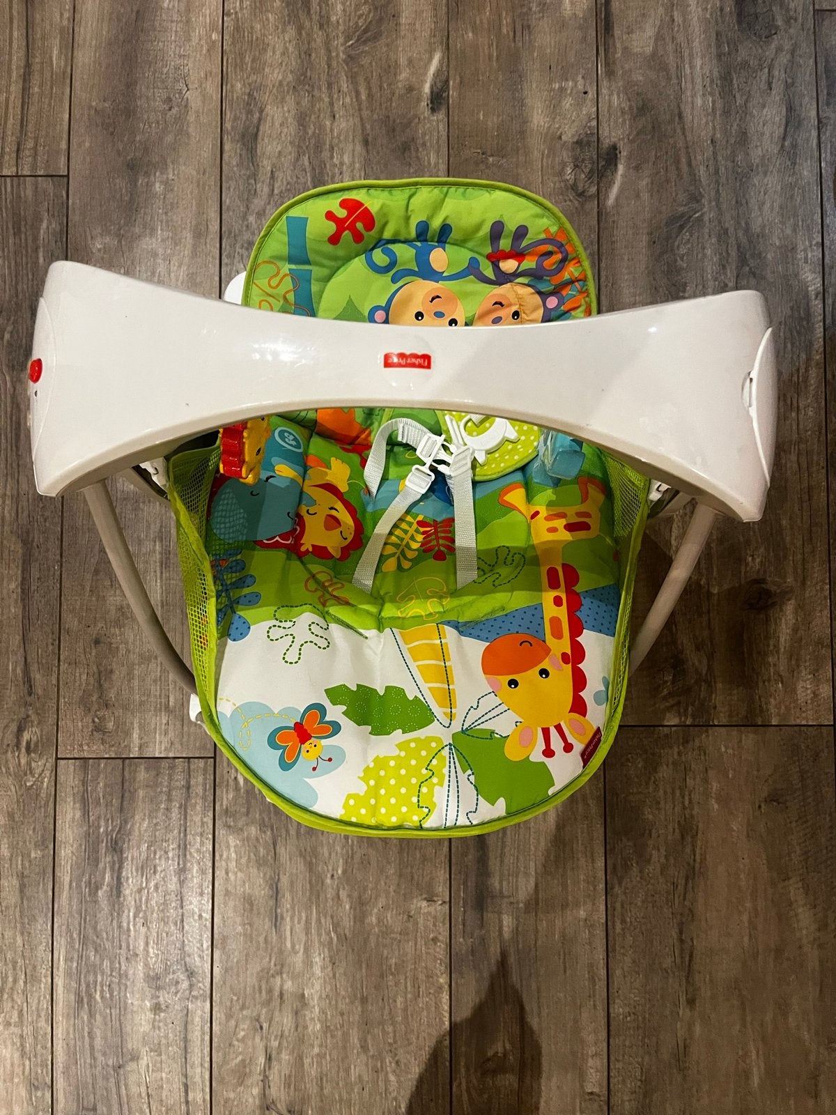 Fisher-Price Wipstoel met vrolijke jungleprint, Kinderen en Baby's, Ophalen, Fisher-Price, Gebruikt, Wipstoel
