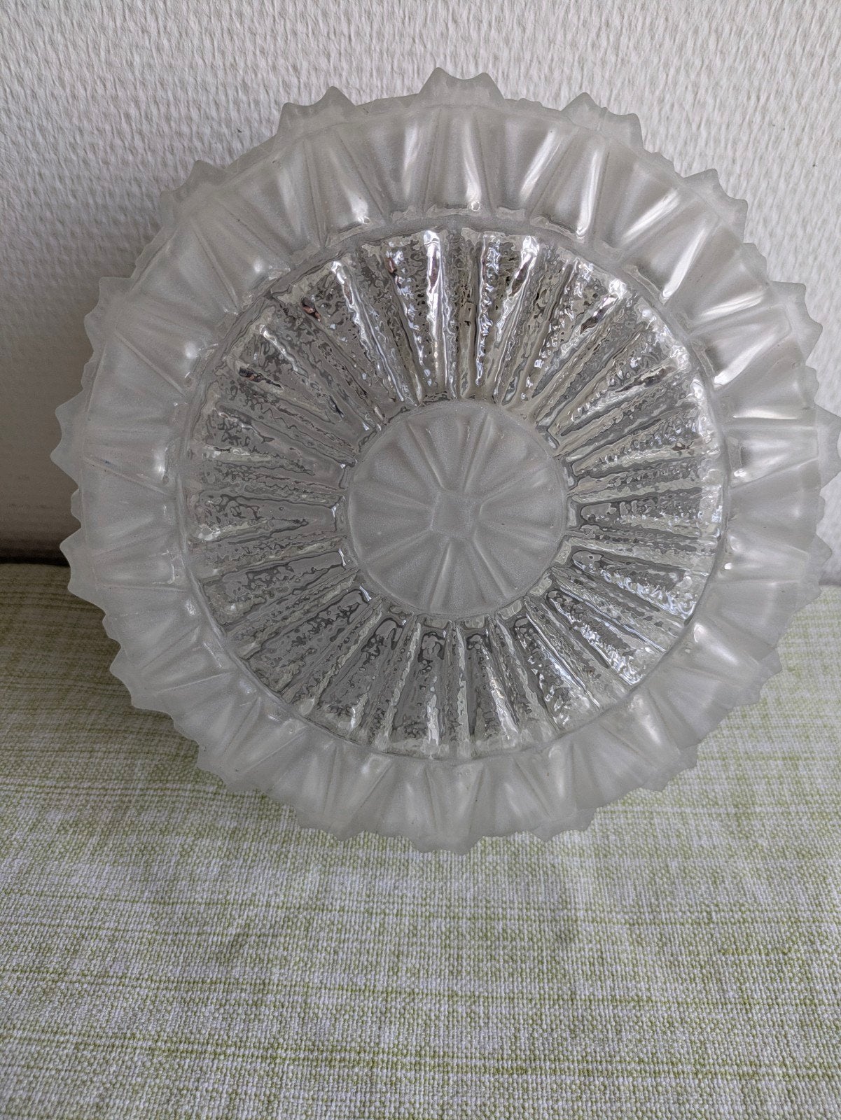 Franse Retro Vintage plafondlamp plafonnière muurlamp, Ophalen of Verzenden, Glas