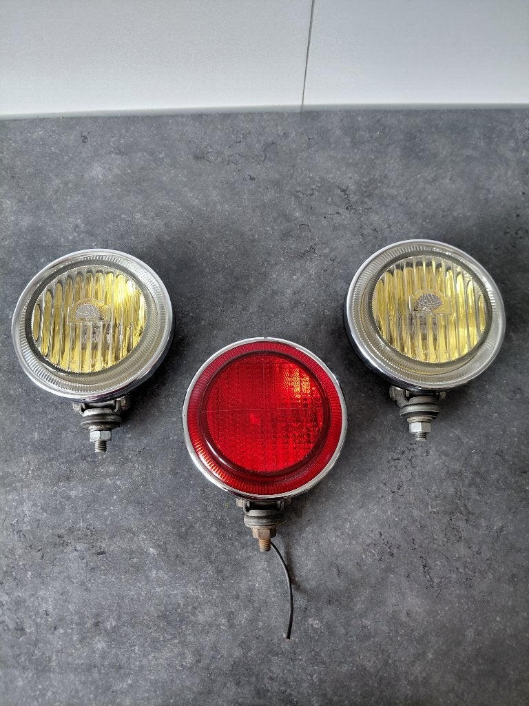Origineel Set HASSIA 100mm Mistlampen Oldtimer VW Kever BMW, Auto-onderdelen, Verzenden, Gebruikt, BMW