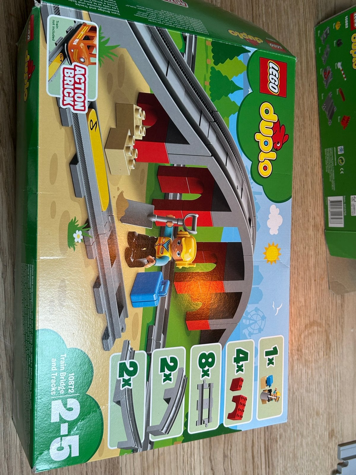 Lego Duplo Treinbaan en extra rails +Politie  (10872, 10900), Ophalen, City, Zo goed als nieuw, Compleet