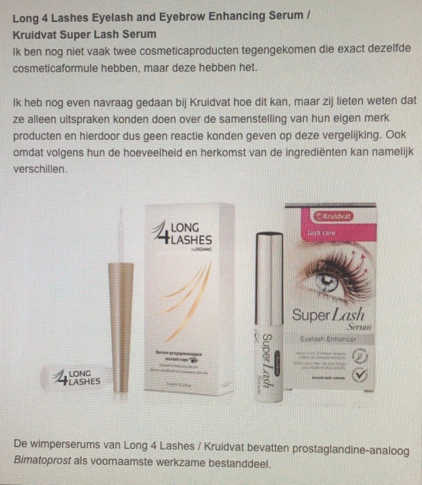 Kruidvat Bimatoprost SuperLash wimperserum duplicaat❣️💌😍🤩, Ophalen of Verzenden, Nieuw, Zwart, Ogen