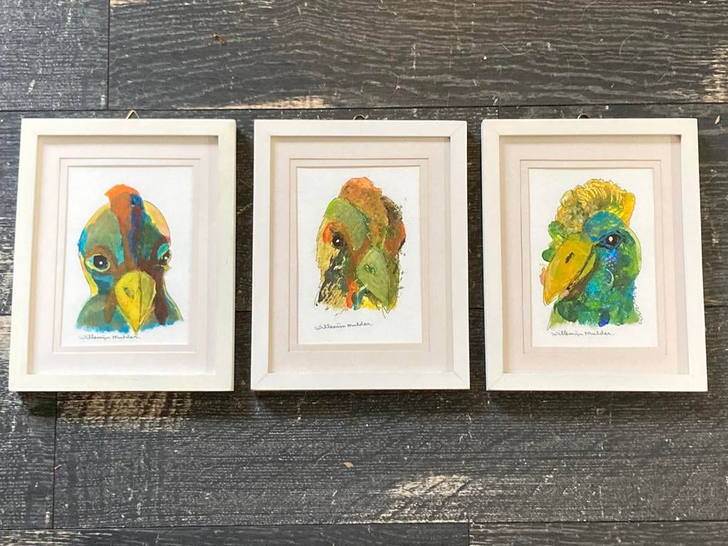 Schilderij kip van Willemijn Mulder (050526h), Huis en Inrichting, Ophalen, Minder dan 50 cm, Schilderij, Minder dan 50 cm