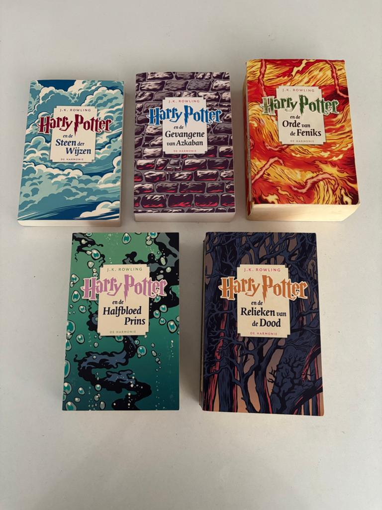 Harry Potter boekenreeks (5 delen): 1,3,5,6,7 JK Rowling!, Ophalen of Verzenden, Gelezen