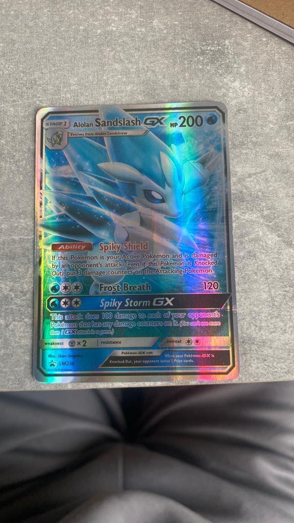 Pokemon kaart alolan sandslash, Ophalen of Verzenden, Zo goed als nieuw
