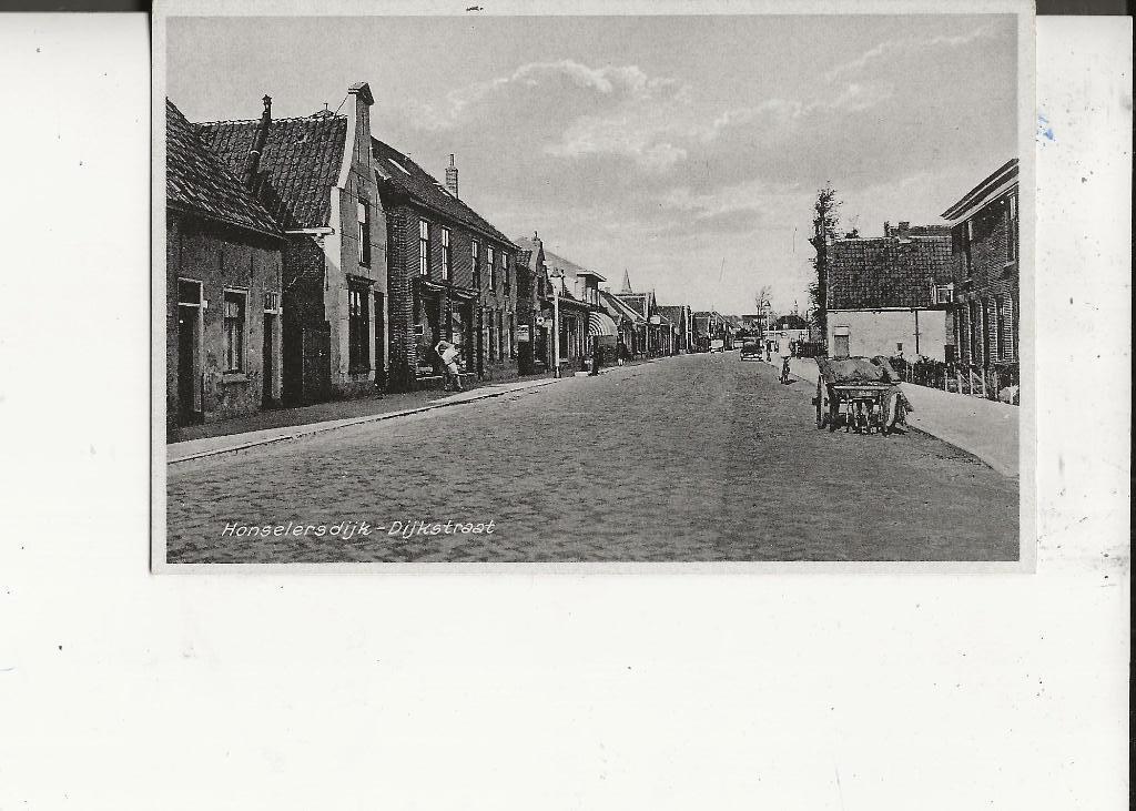 Honselersdijk Dijkstraat Straatje vegen A de Pater, Ophalen of Verzenden, 1920 tot 1940, Ongelopen, Zuid-Holland