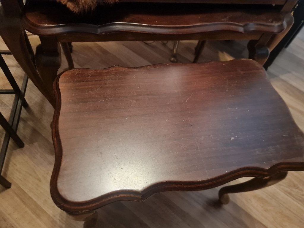 Oude Queen Ann bijzettafeltjes set 39,95, Ophalen of Verzenden