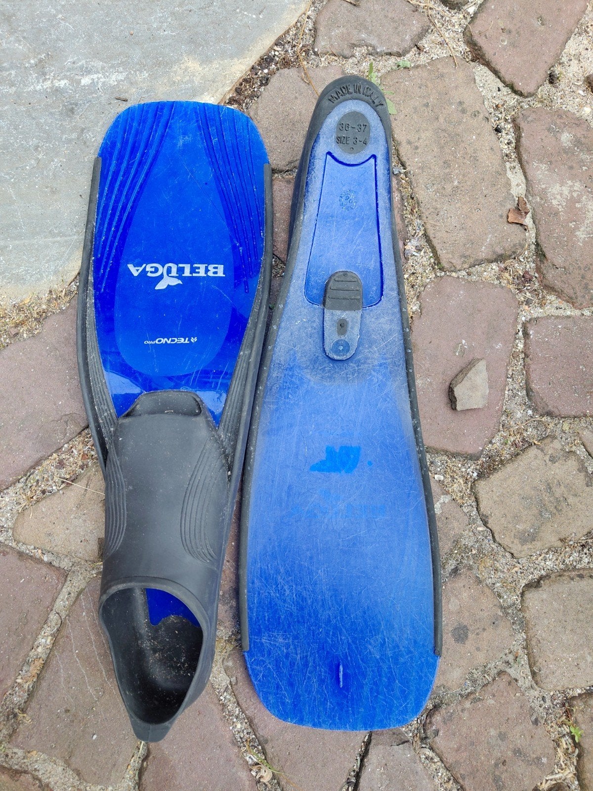 Flippers 36-37, gebruikt, Ophalen, Gebruikt, Zwem- of Duikvliezen