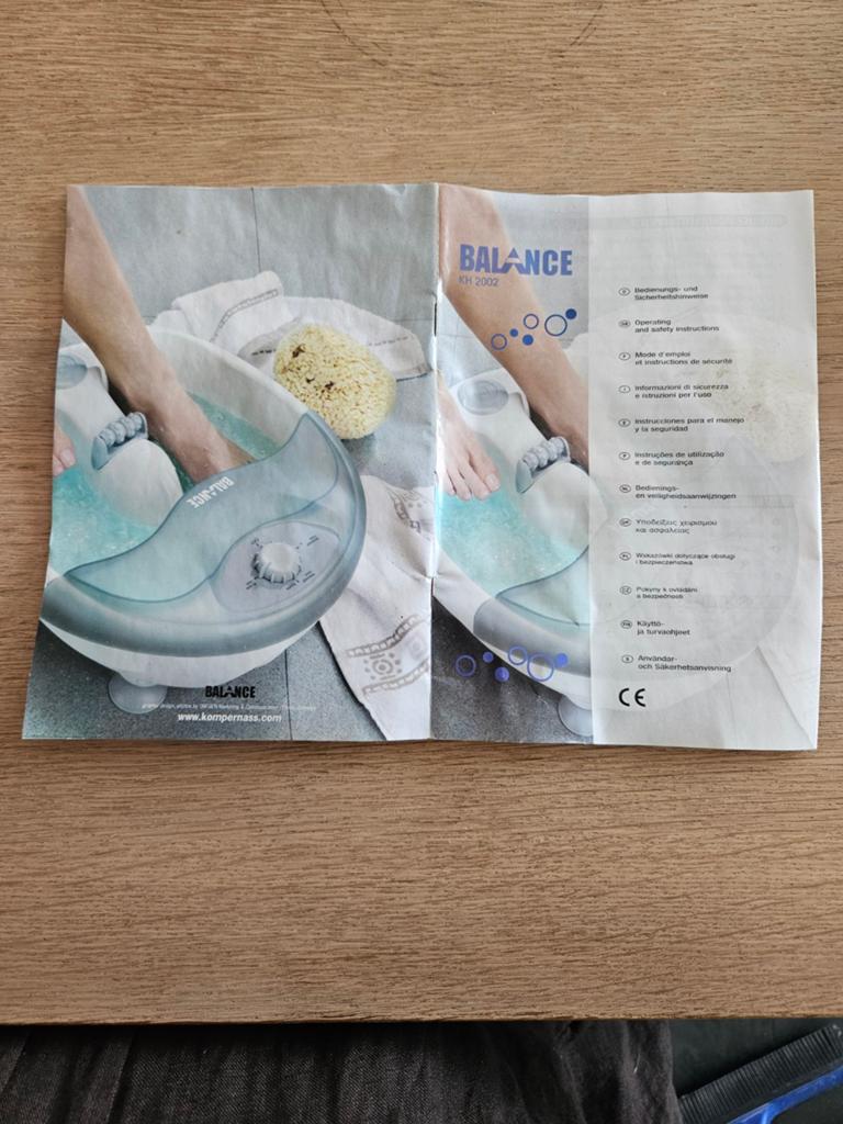 Balance Voetenbad KH 2002 - Zo goed als nieuw, Ophalen, Zo goed als nieuw, Hand- en Voetverzorging