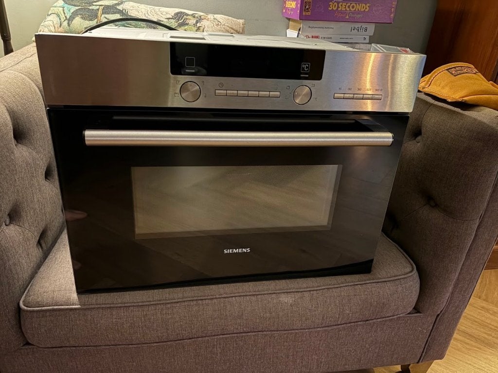 Siemens combi oven magnetron inbouw HB84H501, Ophalen, 45 tot 50 cm, Gebruikt, Siemens