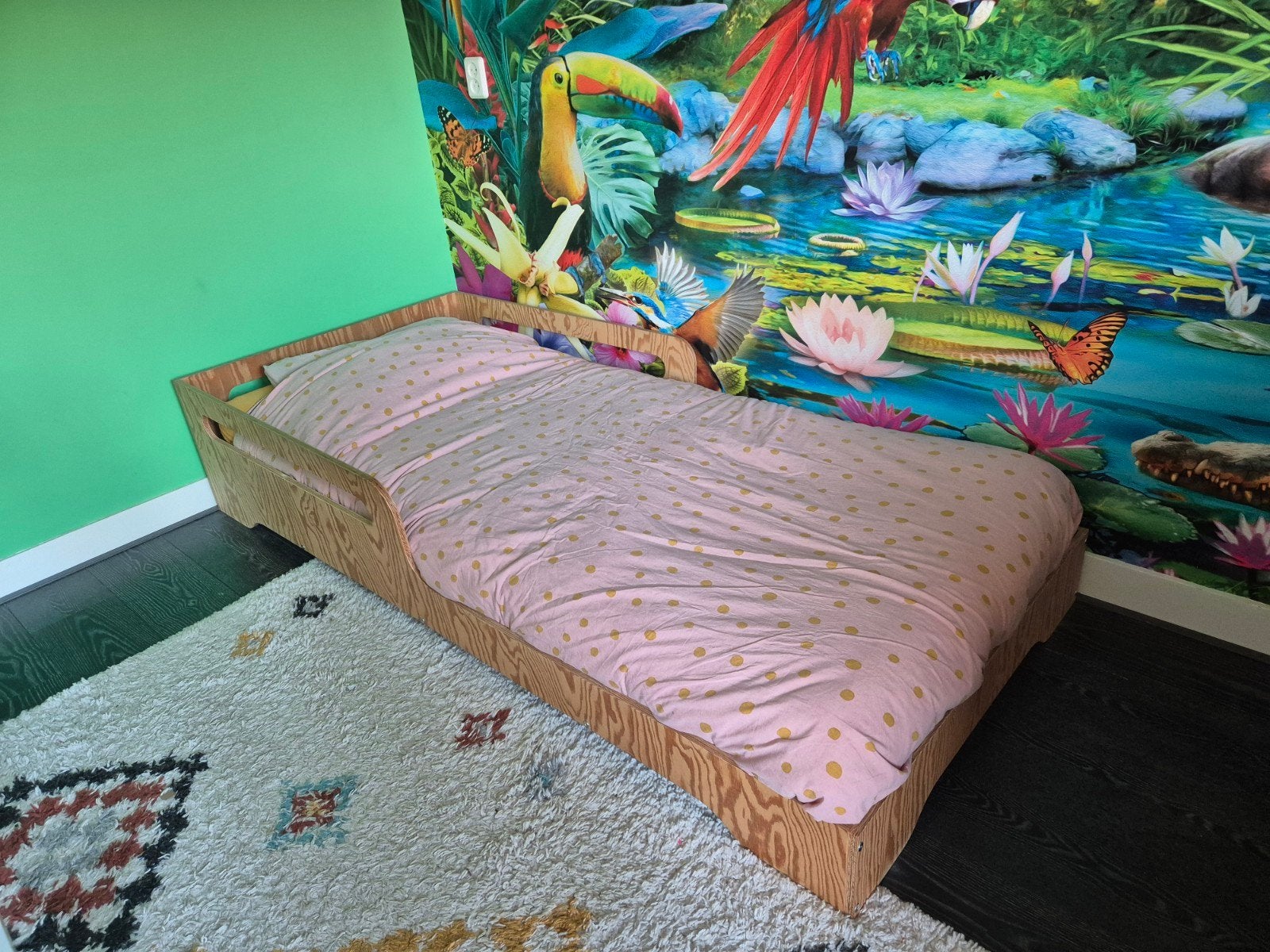 Petit Puk bed Lout 90x200 inclusief matras, Ophalen, 85 tot 100 cm, Zo goed als nieuw, Matras