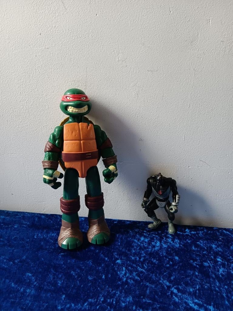 Teenage Mutant Ninja Turtles Raphael & Foot Soldier figuren, Ophalen of Verzenden, Gebruikt