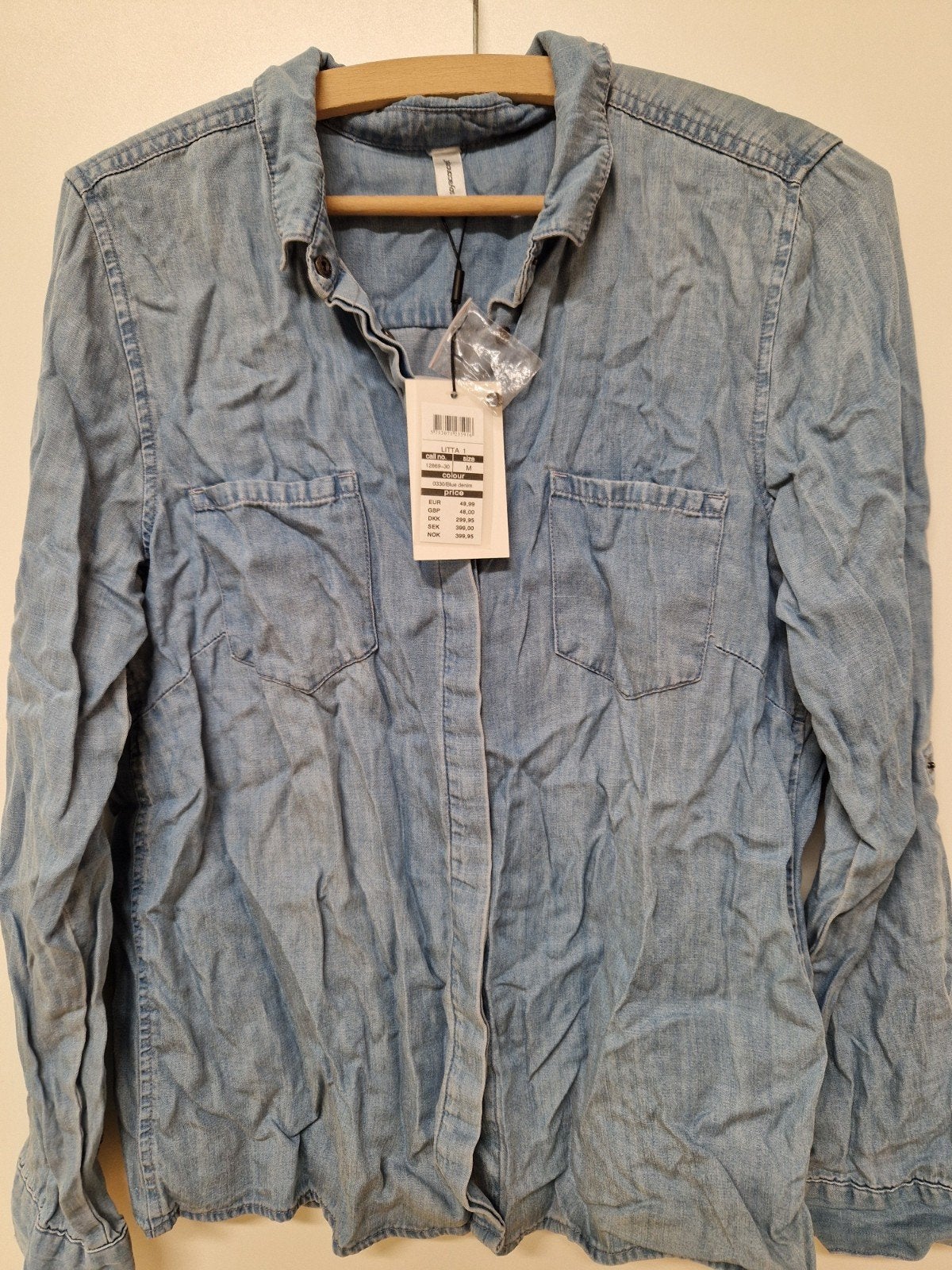Nieuwe spijkerblouse maat  M, Ophalen of Verzenden, Nieuw, Maat 38/40 (M), Blauw
