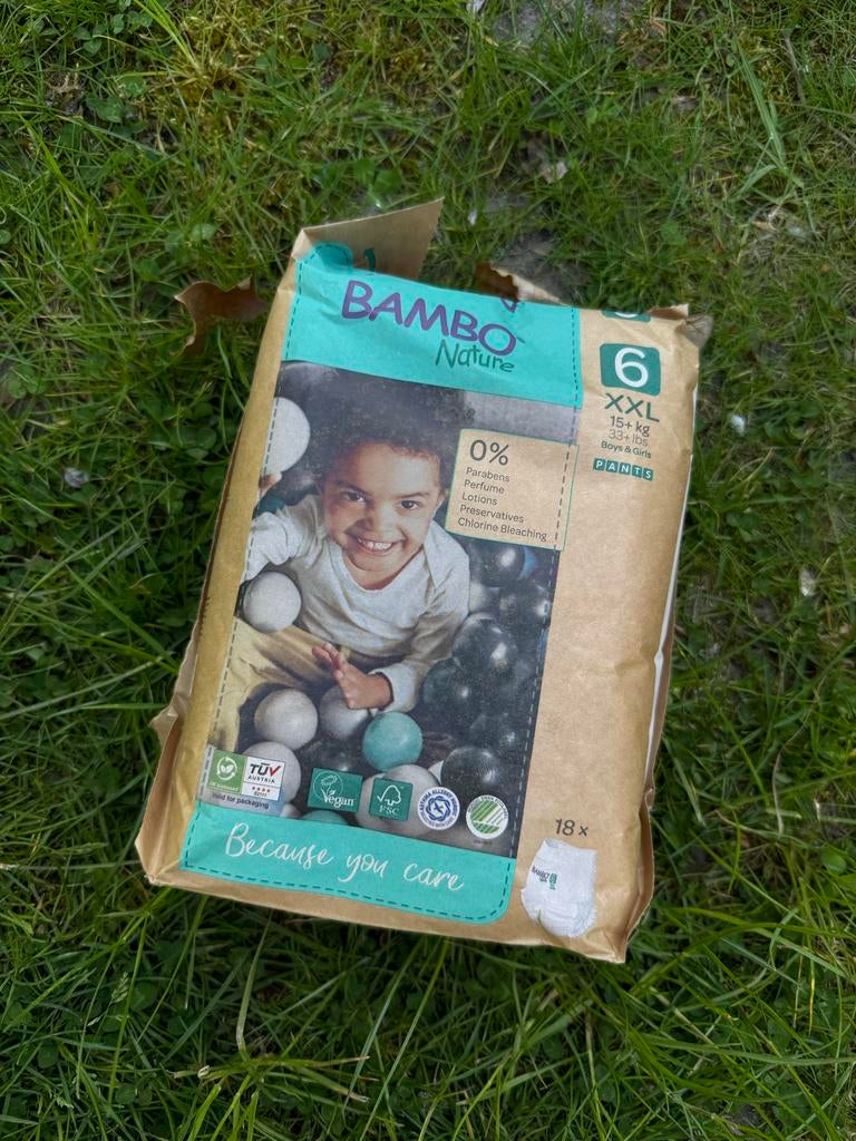 Bambo Nature Luiers Maat 6 XXL (15+ kg) - 18 stuks, Ophalen of Verzenden, Nieuw