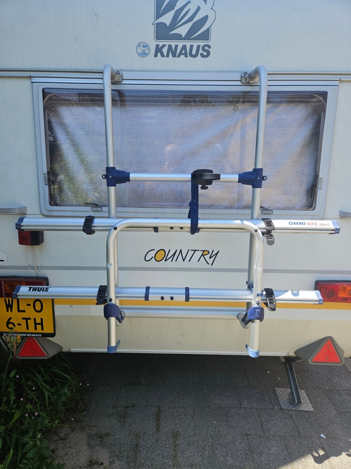Thule Omnibike Sport fietsendrager voor caravan, Caravans en Kamperen, Caravan accessoires, Gebruikt, Ophalen