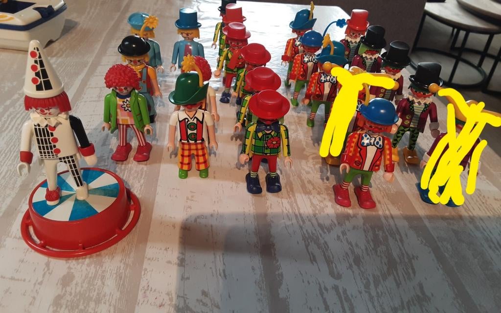 20 pipo's clowns, Ophalen of Verzenden, Zo goed als nieuw, Los playmobil
