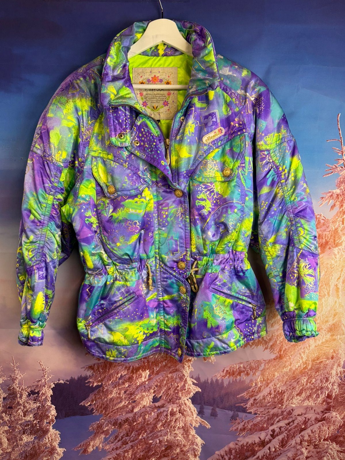 Vintage Foute Skijas van Ellesse maat 36 / S, Ophalen of Verzenden, Zo goed als nieuw, Maat 36 (S), Jack