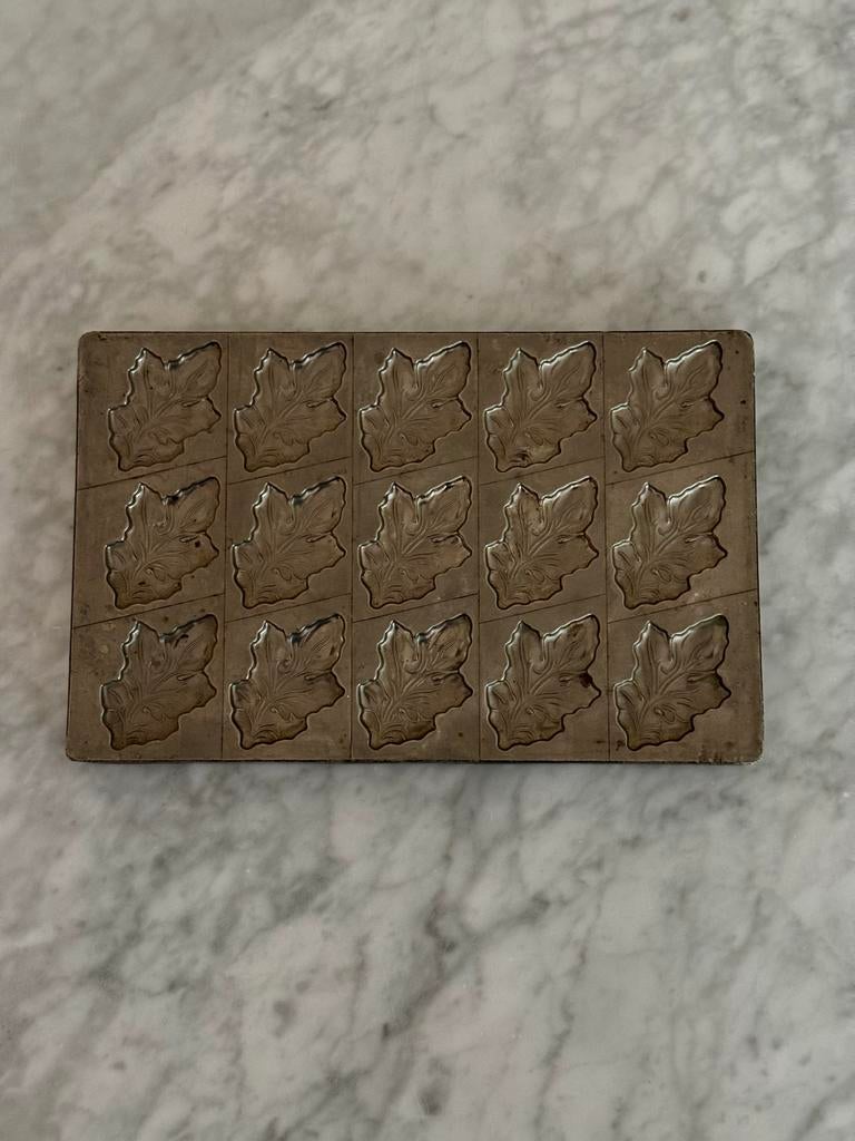 Antieke chocolade mal eikenblad 27,5x17,5 cm, Ophalen of Verzenden