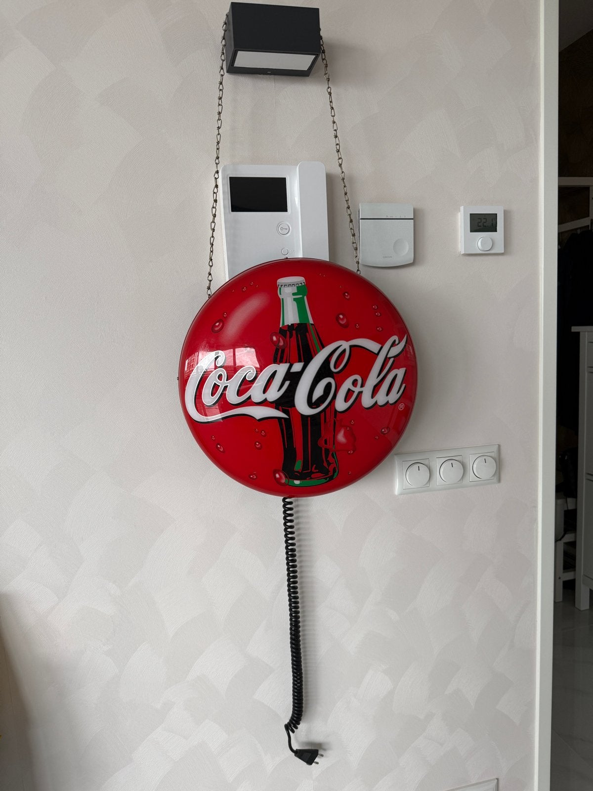 Coca-Cola Hanglamp - Vintage Stijl Reclame Verlichting, Huis en Inrichting, Lampen | Overige, Overige merken, Gebruikt, Kunststof