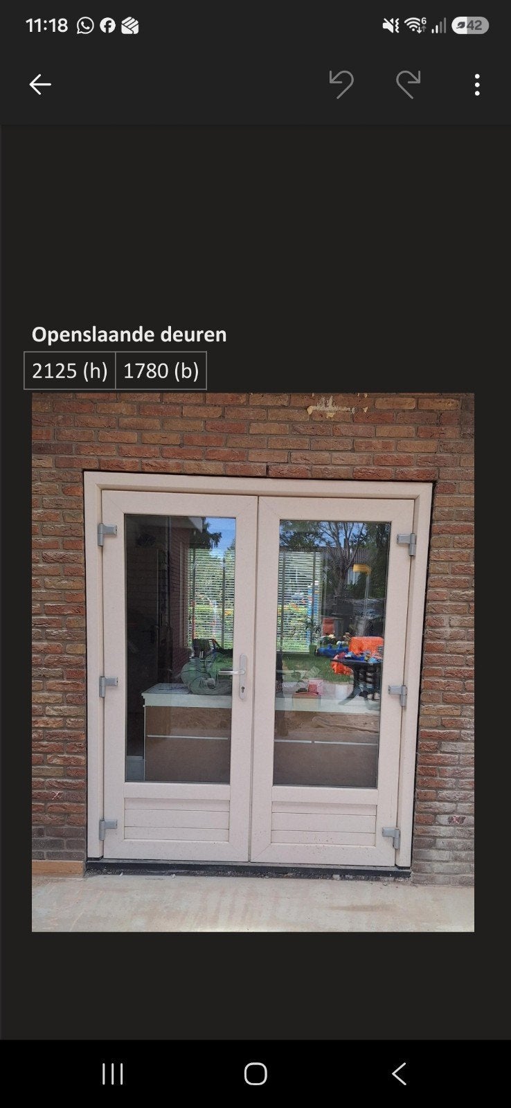 Kunststof kozijnen, Doe-het-zelf en Verbouw, Ophalen, Gebruikt, Buitendeur, Glas