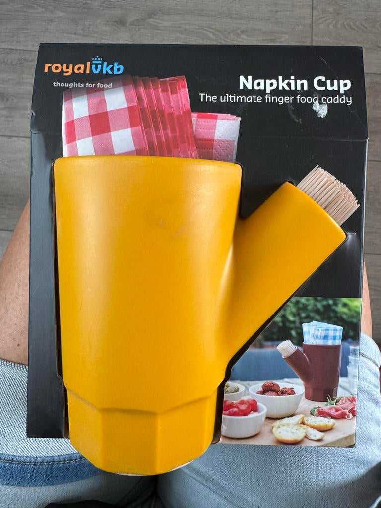 Royalvkb Napkin Cup - Gele servet- en prikkerhouder, Overige typen, Nieuw, Ophalen of Verzenden, Overige merken