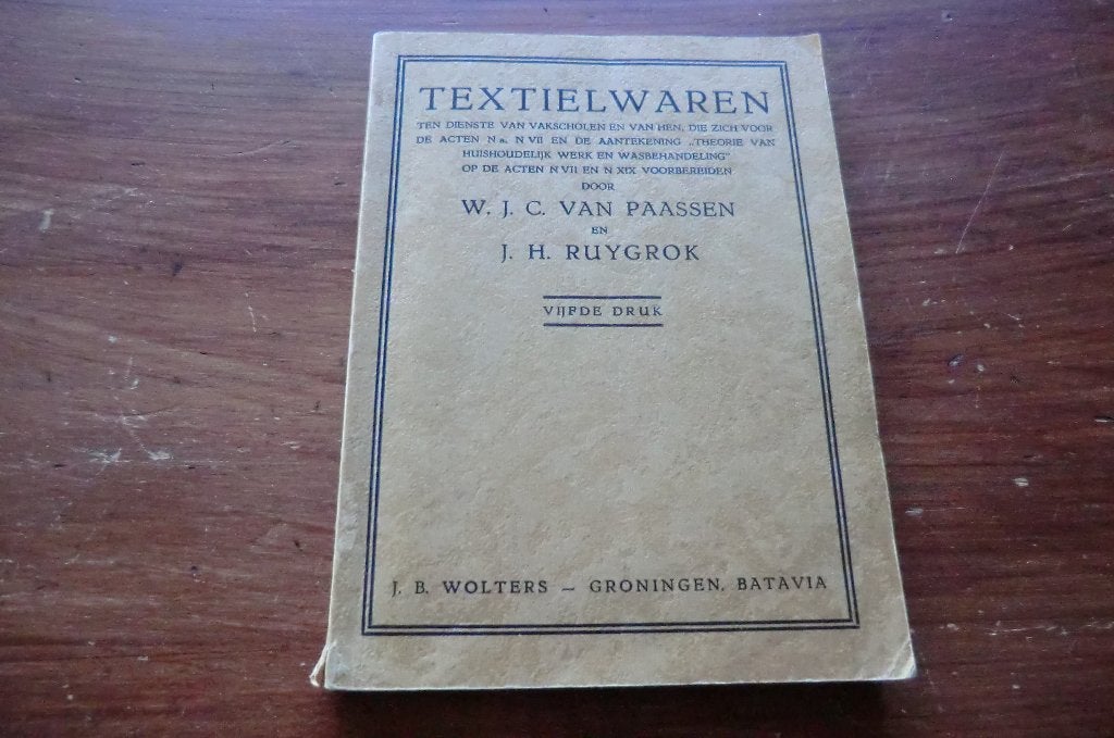 boek - Textielwaren - van Paassen, Ruygrok / weven, katoen, Ophalen of Verzenden, Gelezen, Overige onderwerpen