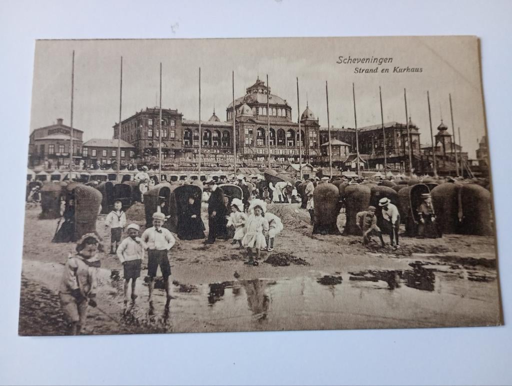 Scheveningen Strand en Kurhaus, Ophalen of Verzenden, 1920 tot 1940, Ongelopen, Zuid-Holland