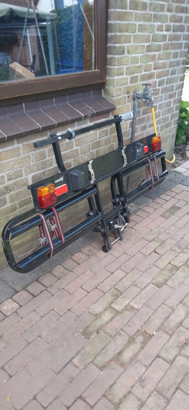 Fietsendrager voor caravan of camper, Ophalen, 2 fietsen, Gebruikt, Trekhaakdrager