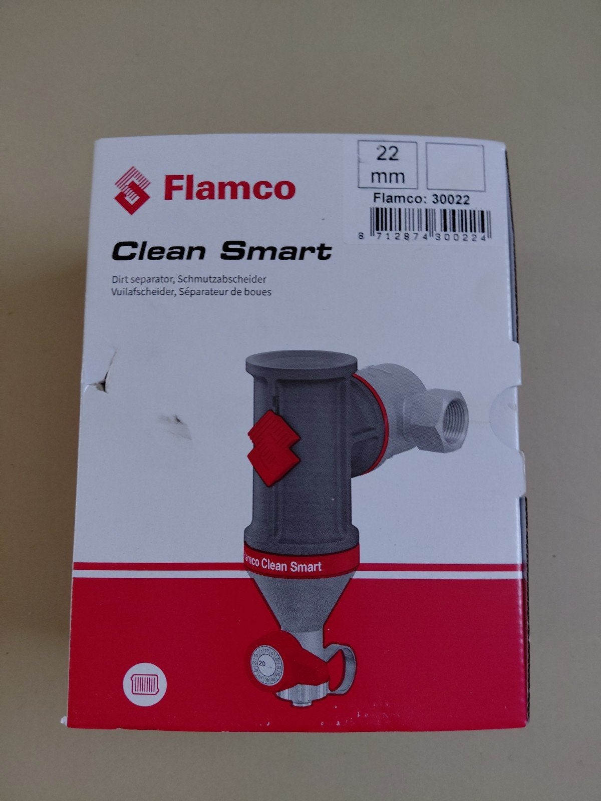 Flamco cleansmart vuilafscheider 22mm, Minder dan 30 cm, Overige typen, Nieuw, Minder dan 60 cm