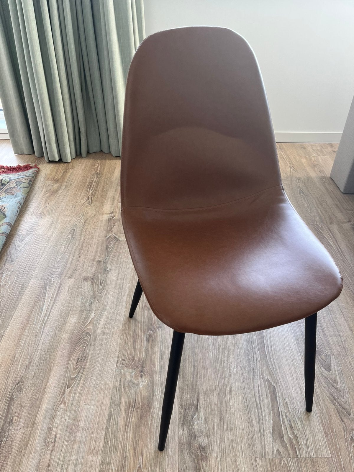 1 x skai leren (bureau)stoel, Ophalen, Zo goed als nieuw, Bruin, Eén