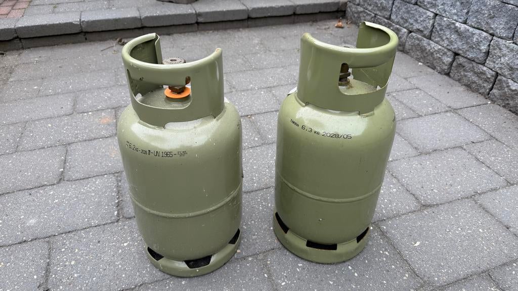 2x Gasfles 6.2kg/6.3kg -, Ophalen, Gebruikt