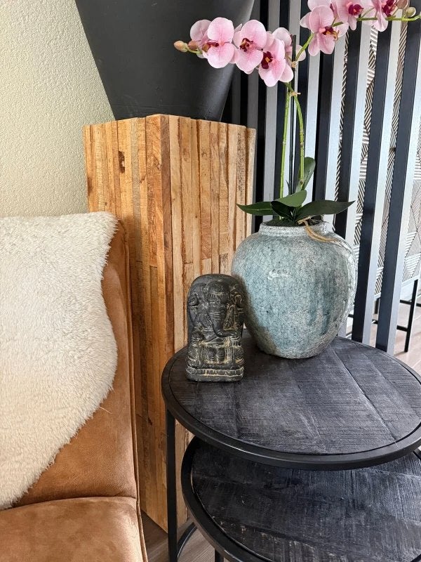 beeld Ganesha lotus lavasteen, Ophalen of Verzenden, Nieuw