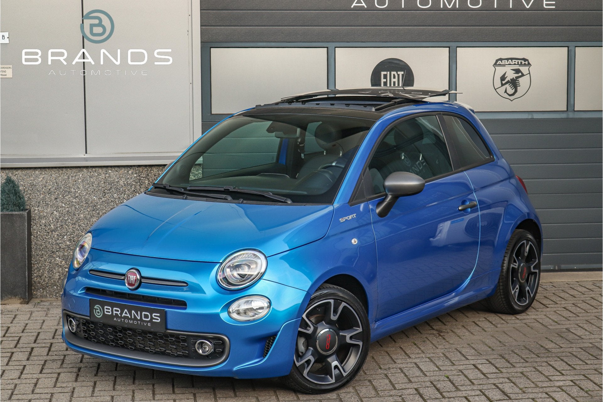 Fiat 500 1.0 Hybrid Sport Vol opties Schuifdak Uniek Garanti, Auto's, Dealer onderhouden, Gebruikt, Met garantie (alle), Leder en Stof